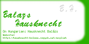 balazs hausknecht business card